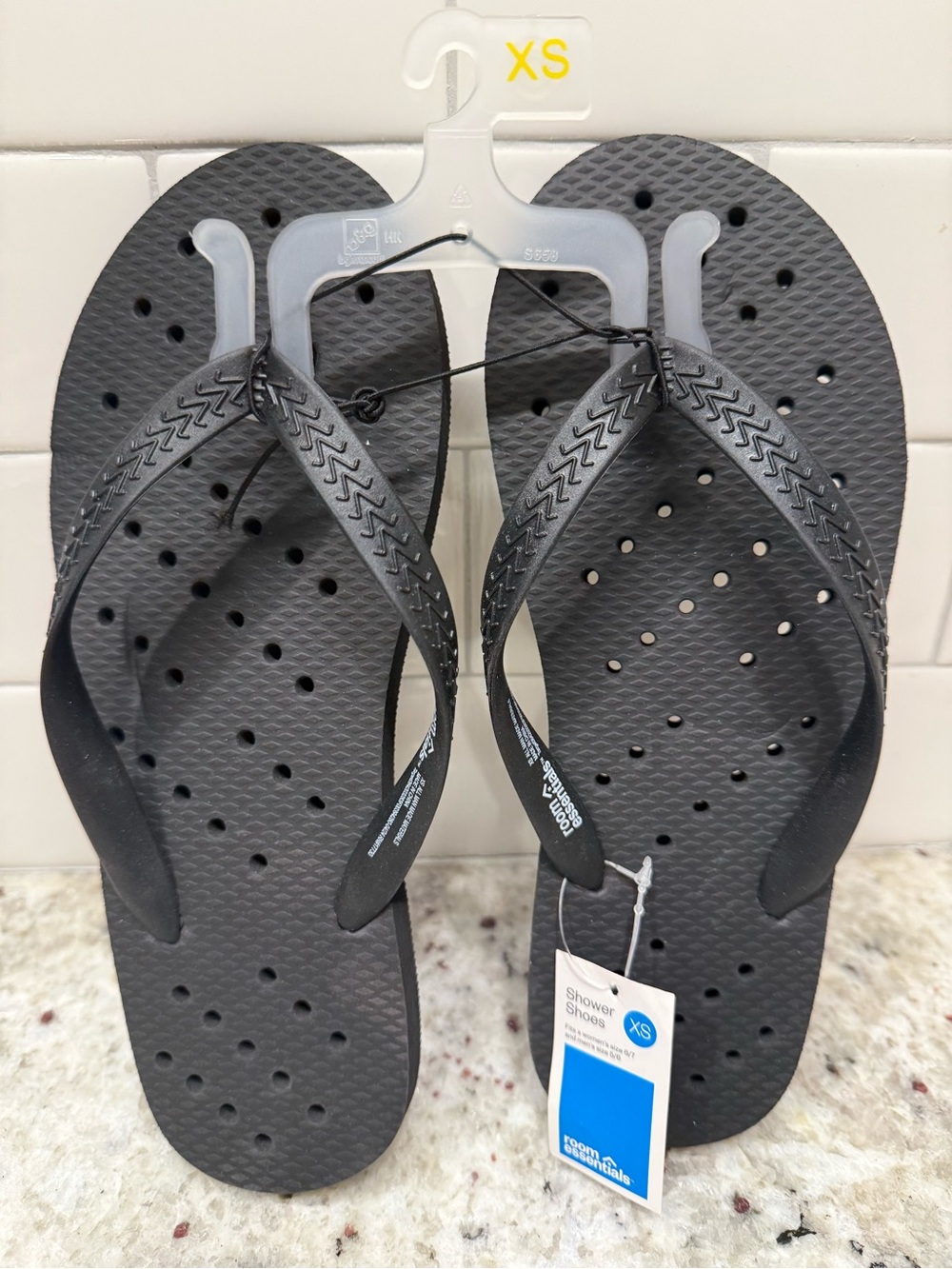 3/$15* Room Essentials Black Shower Shoes Men’s or Woman’s - NWT